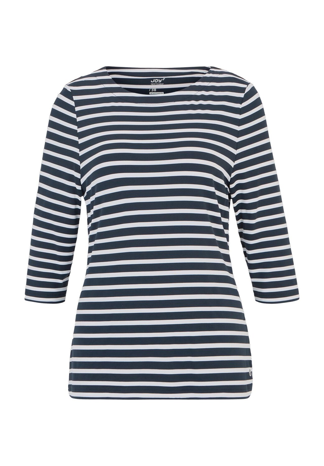 

Рубашка Карина, рукав 3/4, полоска, женская JOY sportswear, синий