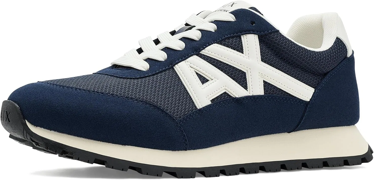 Кроссовки Armani Exchange Essential Drop Mesh Details для мужчин, Navy Off