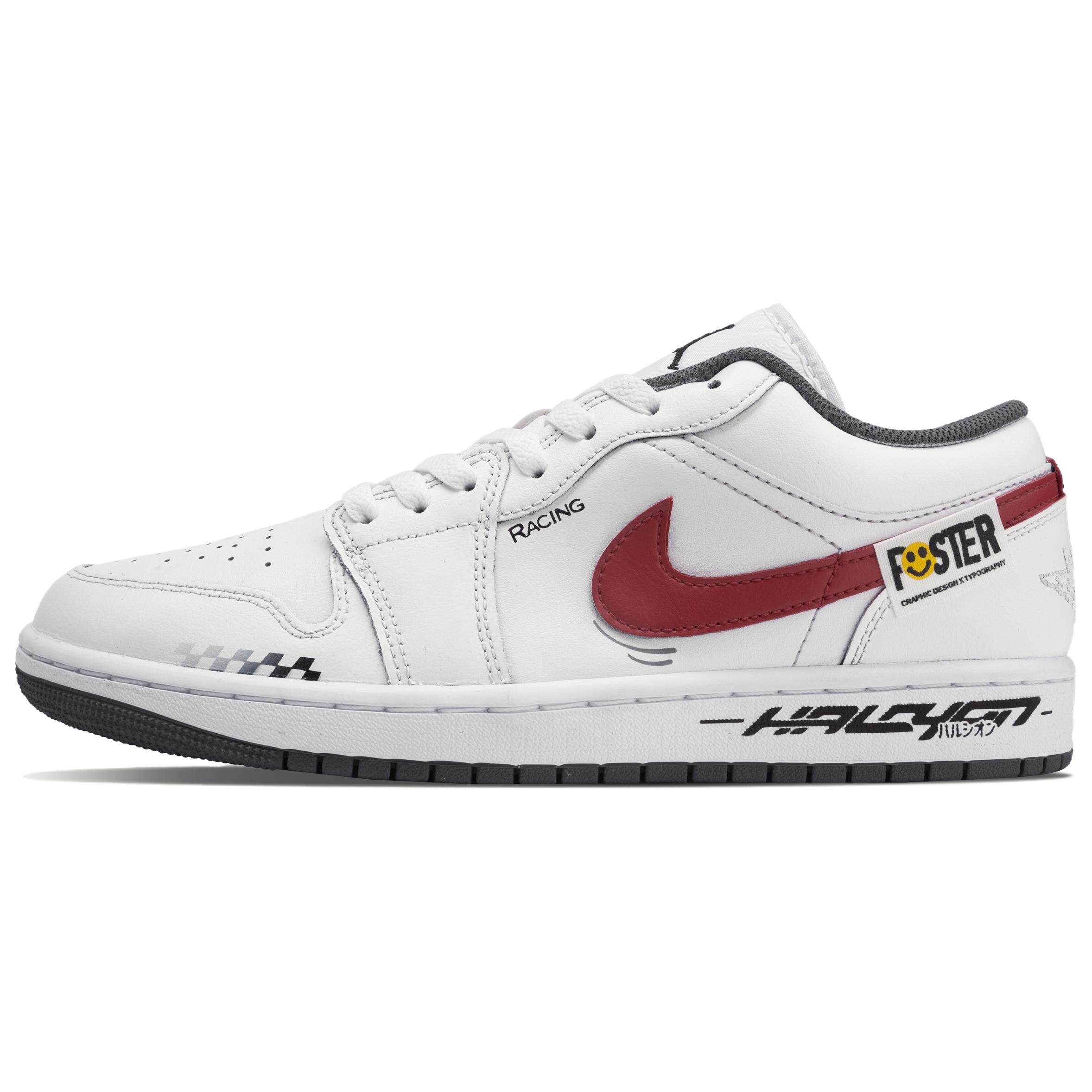 Jordan Баскетбольные кроссовки Air 1 Speed Phantom Anti Slip с низким верхом, износостойкие, унисекс, белые
