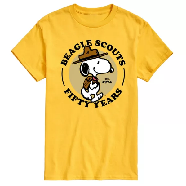 

Мужская футболка с принтом «Peanuts Beagle Scout Snoopy» Licensed Character, желтый