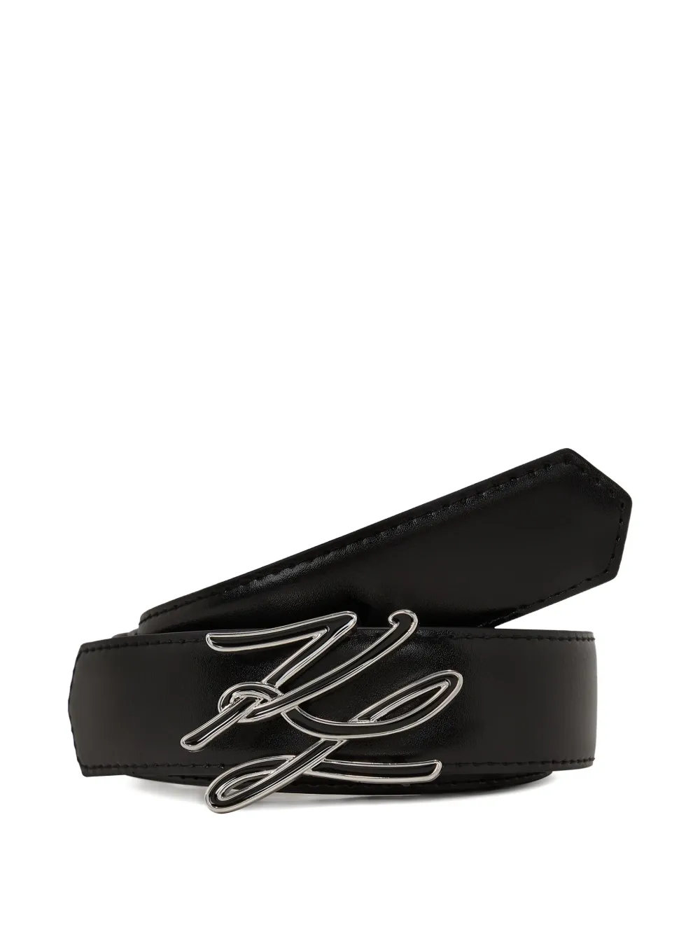 

Эмалированный ремень K/Autograph KARL LAGERFELD, черный