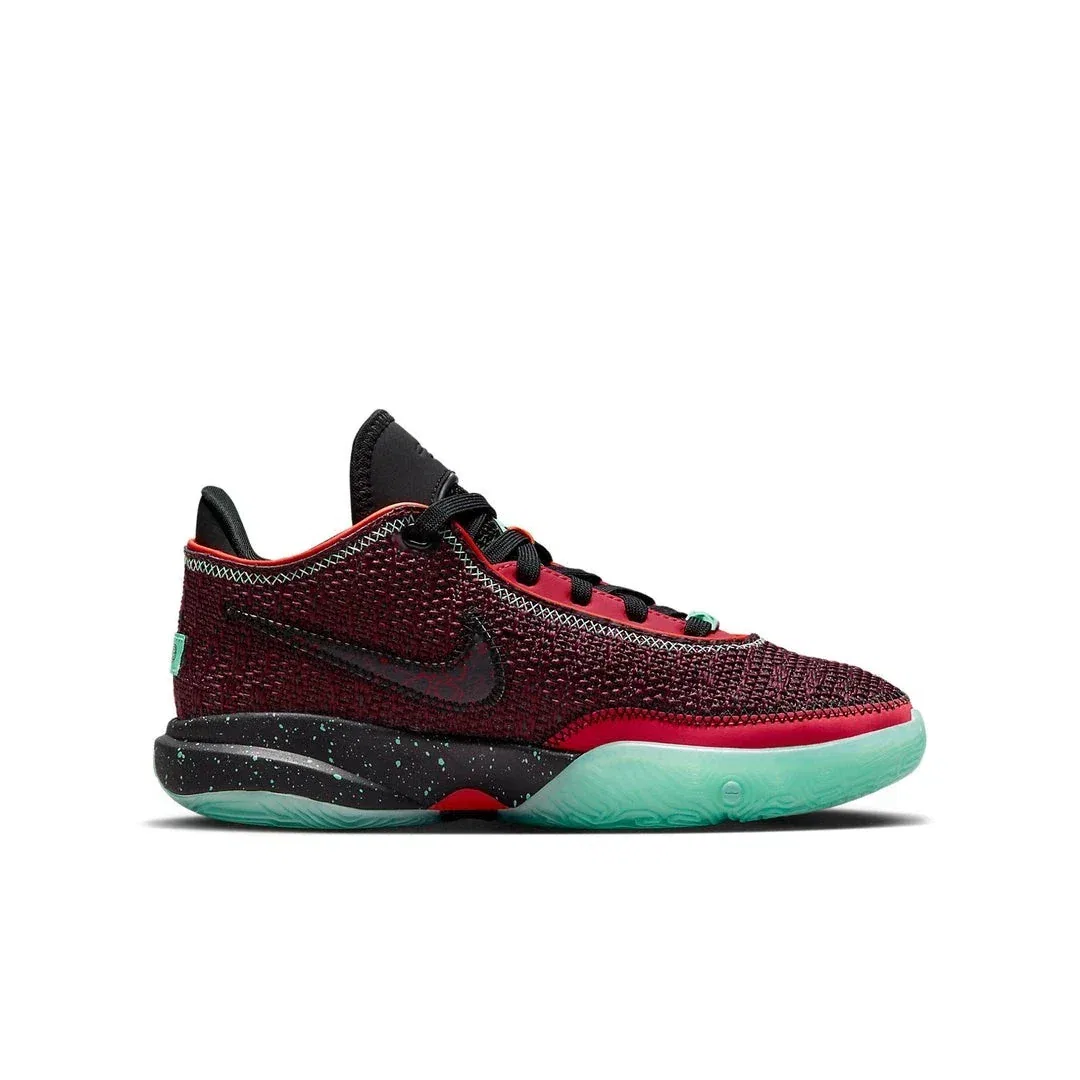Детские баскетбольные кроссовки Nike LeBron SE FB8974 - Night Maroon HTAT70 — фото 2