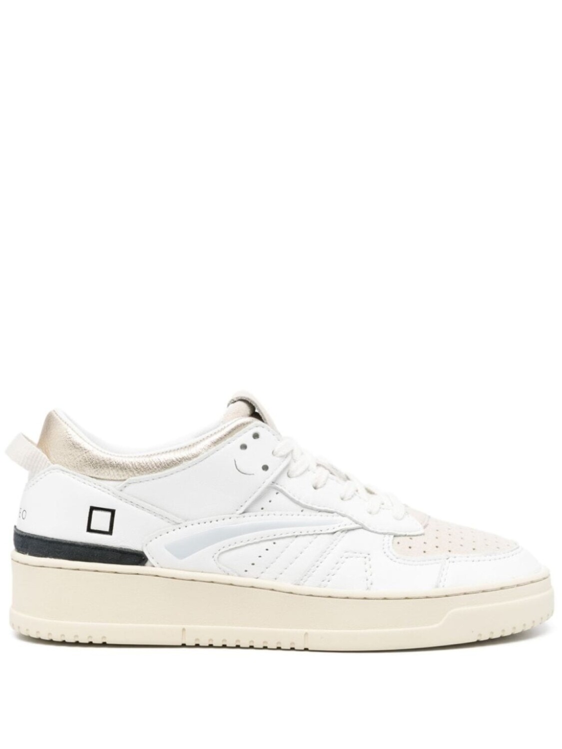 

Кроссовки D.A.T.E. With Embossed Logo, белый/бежевый/черный
