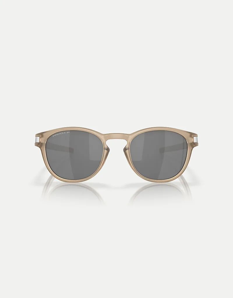 

Солнцезащитные очки Oakley Latch из коллекции Introspect с круглыми поляризованными линзами с черными зеркальными линзами в матовом сепия-оттенке