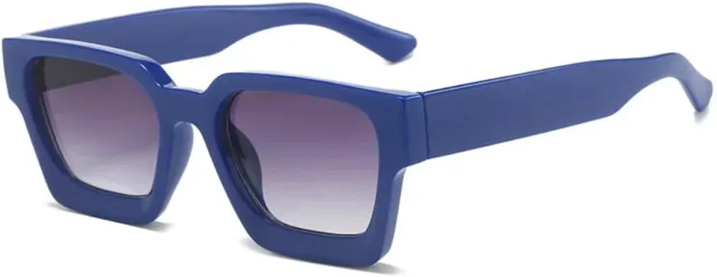 

Модные женские солнцезащитные очки класса люкс в стиле ретро с градиентом синего цвета, мужские солнцезащитные очки с защитой от УФ-излучения UV400 VFDHN, Blue Gray