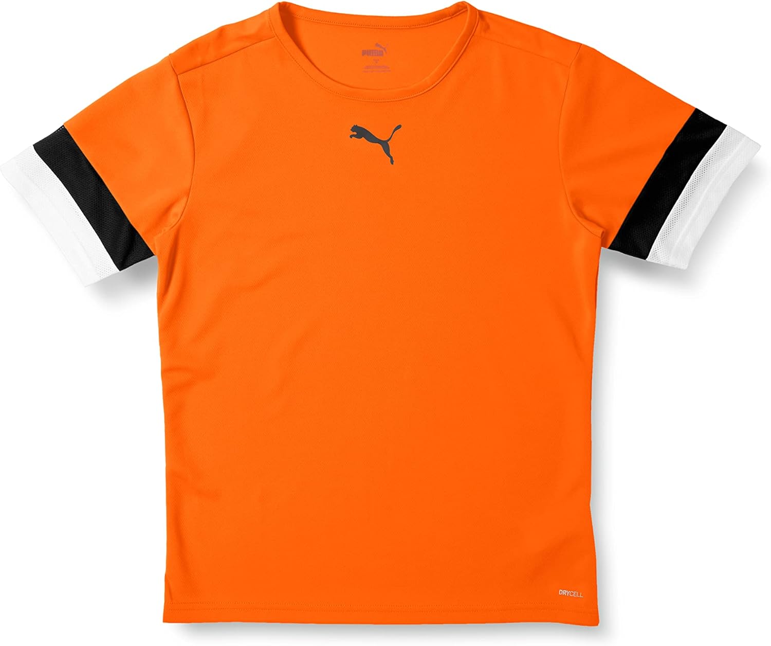 

Футболка мужская PUMA 705141 для футбольных матчей, впитывающая влагу, быстросохнущая, с коротким рукавом, белый/черный/золотой