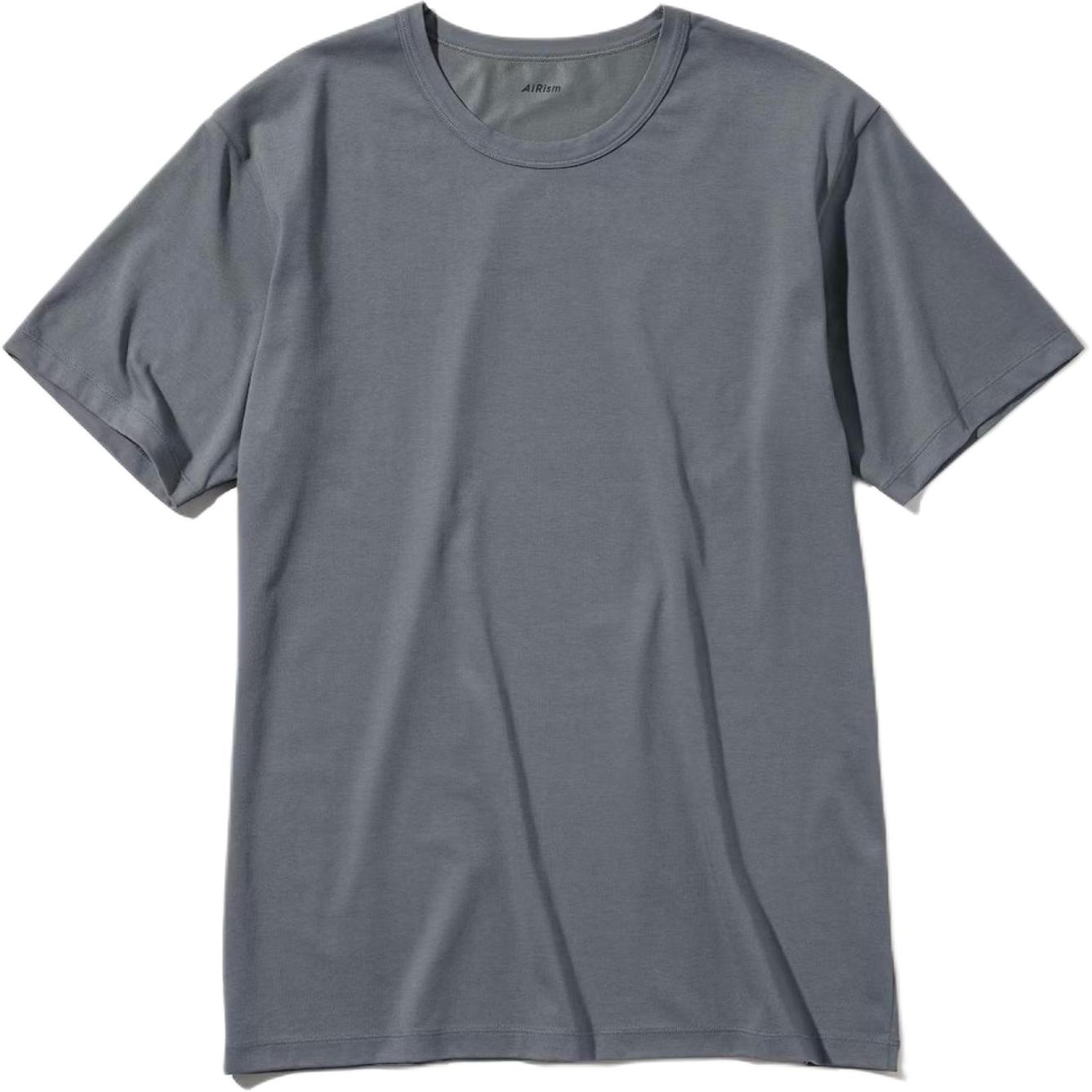 

Футболка AIRism Mesh Series мужская asphalt gray UNIQLO, серый