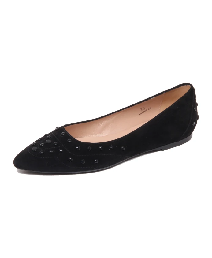 Блестящие балетные туфли, модель xxw22b0ab10hr0b999 Tod'S, черный