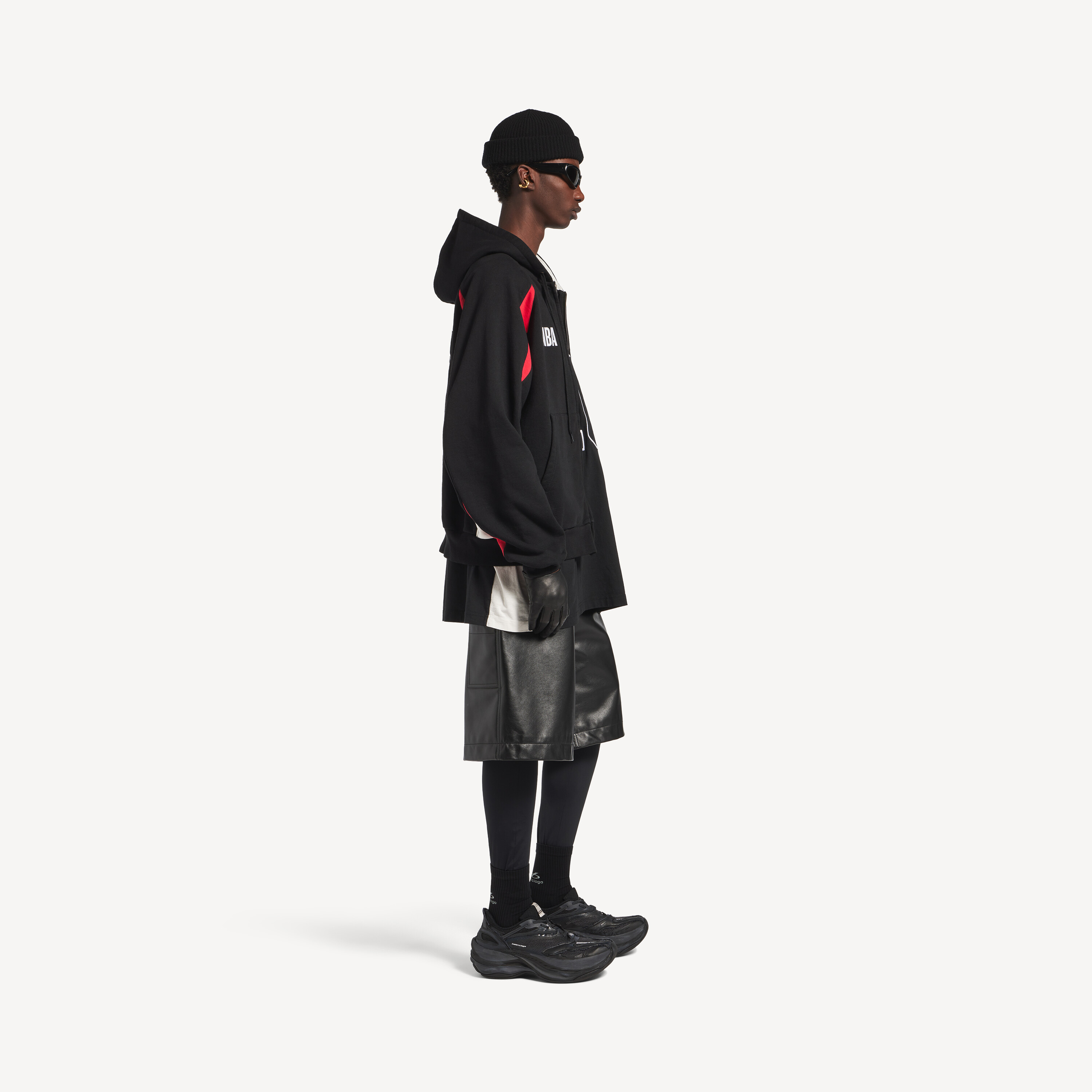 Толстовка Balenciaga x Nba Collaboration Oversized Zip-Up, черный/мультиколор — фото 3