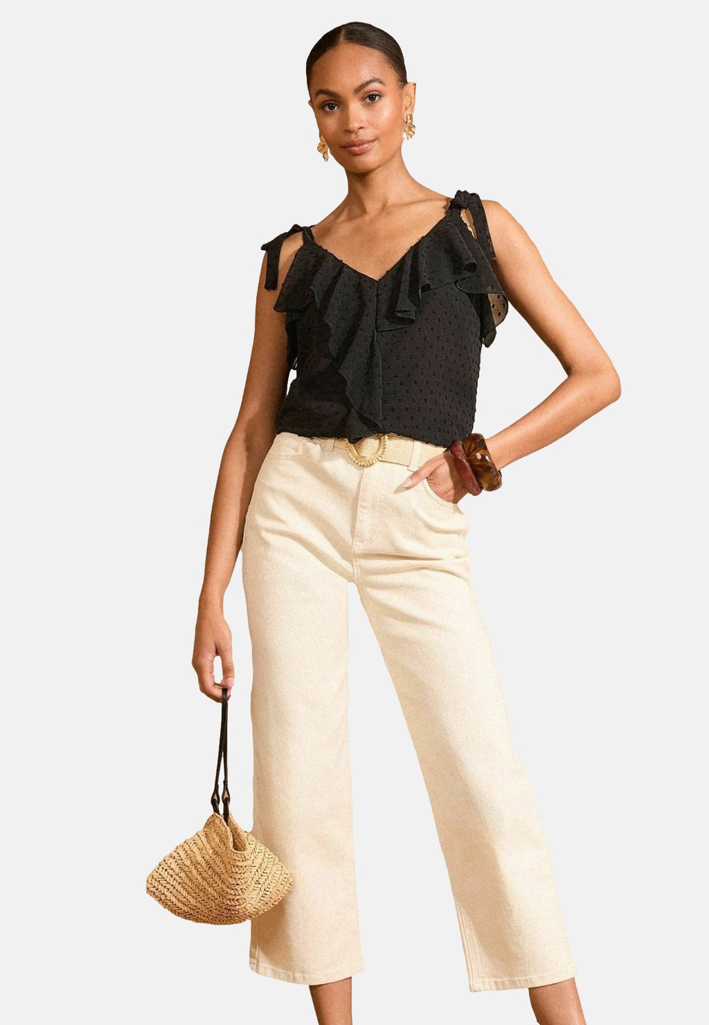 

Топ REGULAR FIT - RUFFLE DETAIL - Blouse Love & Roses, черный