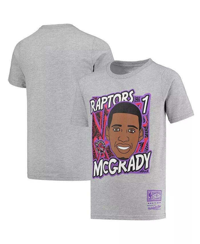 

Футболка Big Boys Tracy Mc Grady Grey Toronto Raptors Hardwood Classics King of the Court Player Mitchell & Ness
