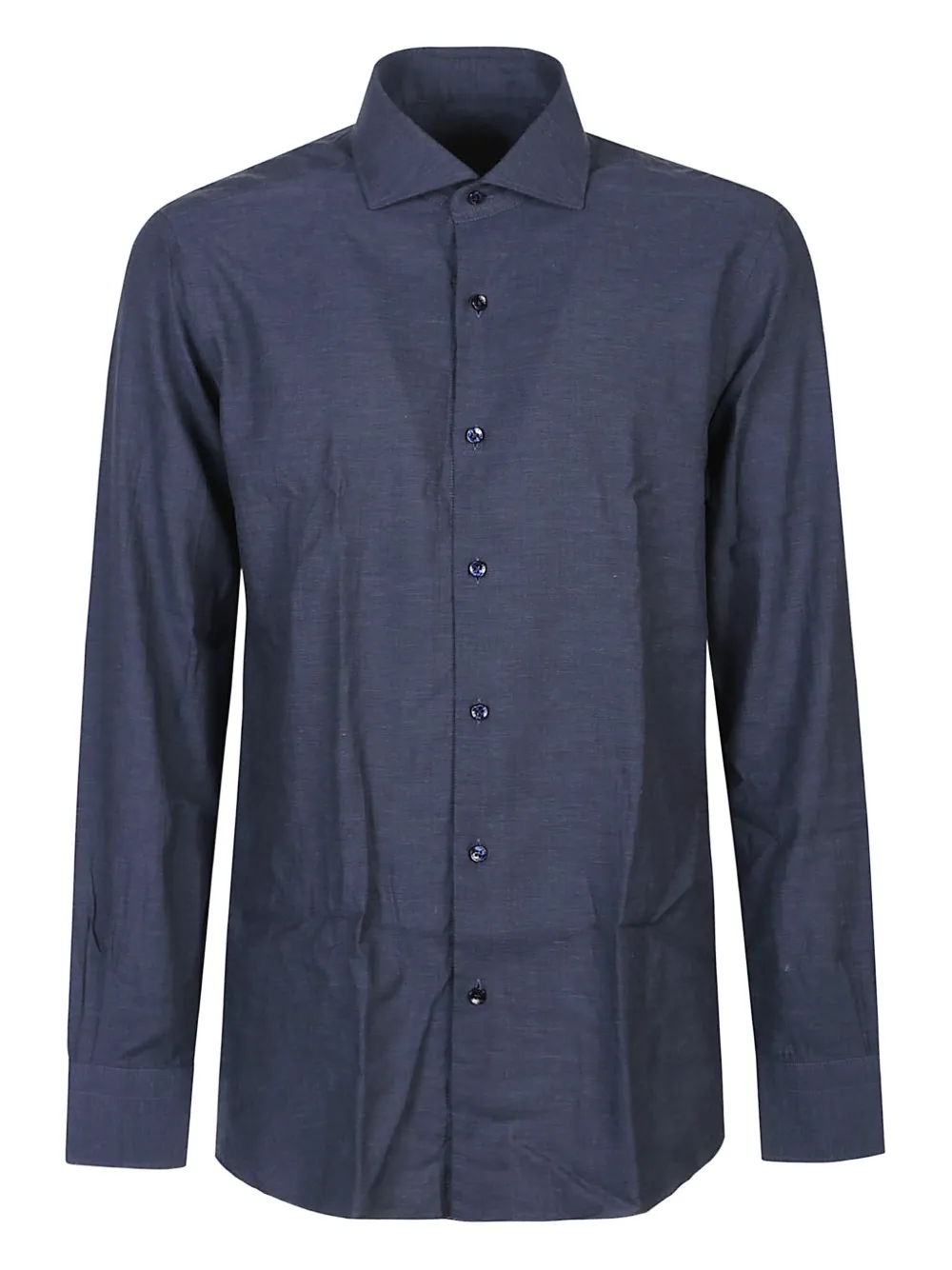 

Хлопковая рубашка с длинными рукавами Barba, синий