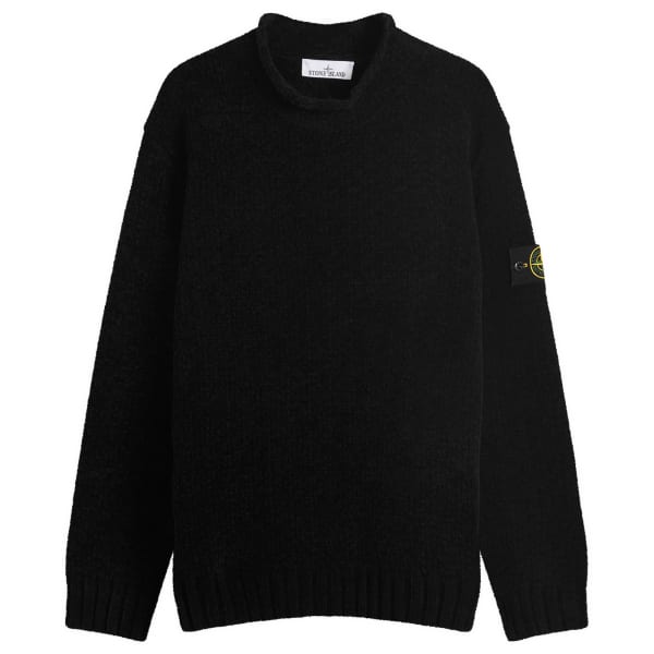 

Джемпер из хлопковой шенилловой пряжи Stone Island, черный