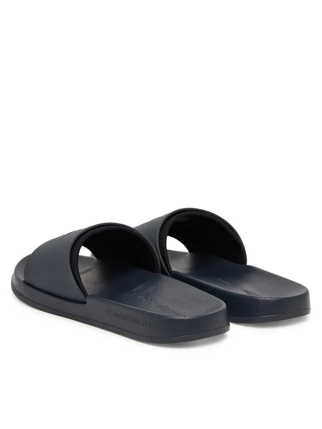 Calvin Klein Мюли Ess Slide из резины и неопрена HM0HM02229, темно-синие — фото 3