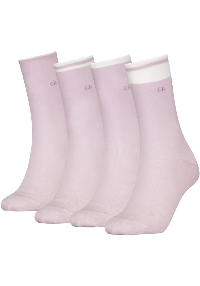 

Носки Calvin Klein (4 шт.) с фирменной вышивкой, цвет Lilac