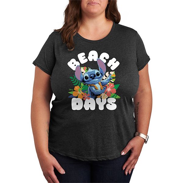 

Футболка Lilo & Stitch plus size Beach Days Disney, Heather Charcoal, Черный, Футболка Lilo & Stitch plus size Beach Days Disney, Heather Charcoal