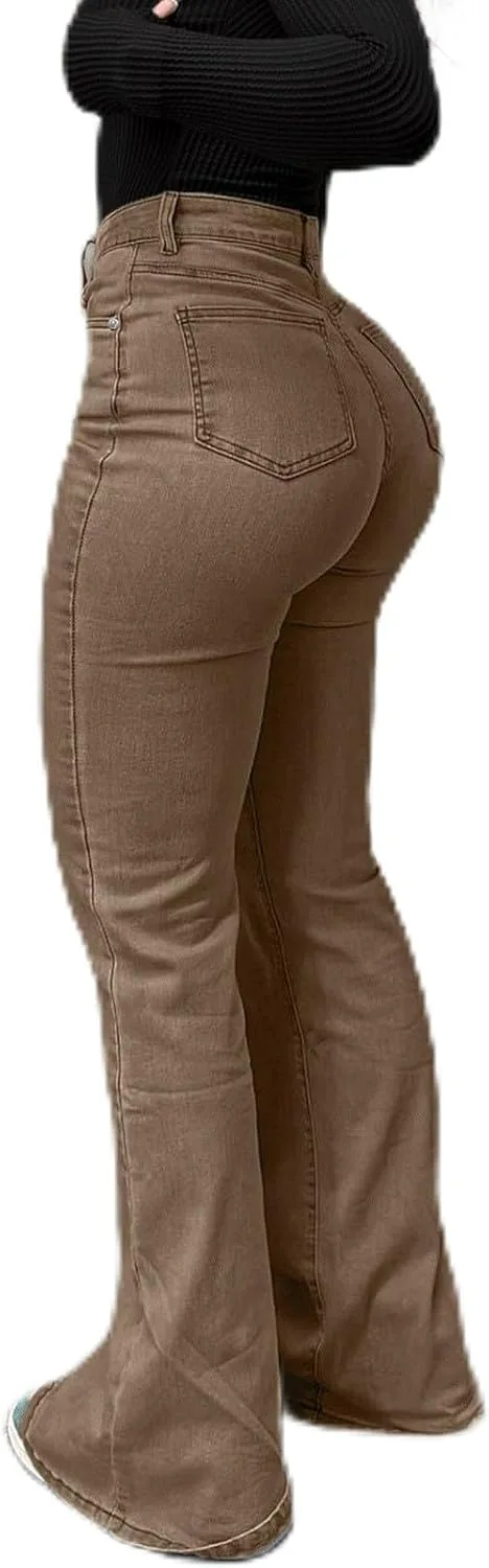 

Джинсы Bell Bottom для женщин High Waist Wide Leg AKTCVVJ