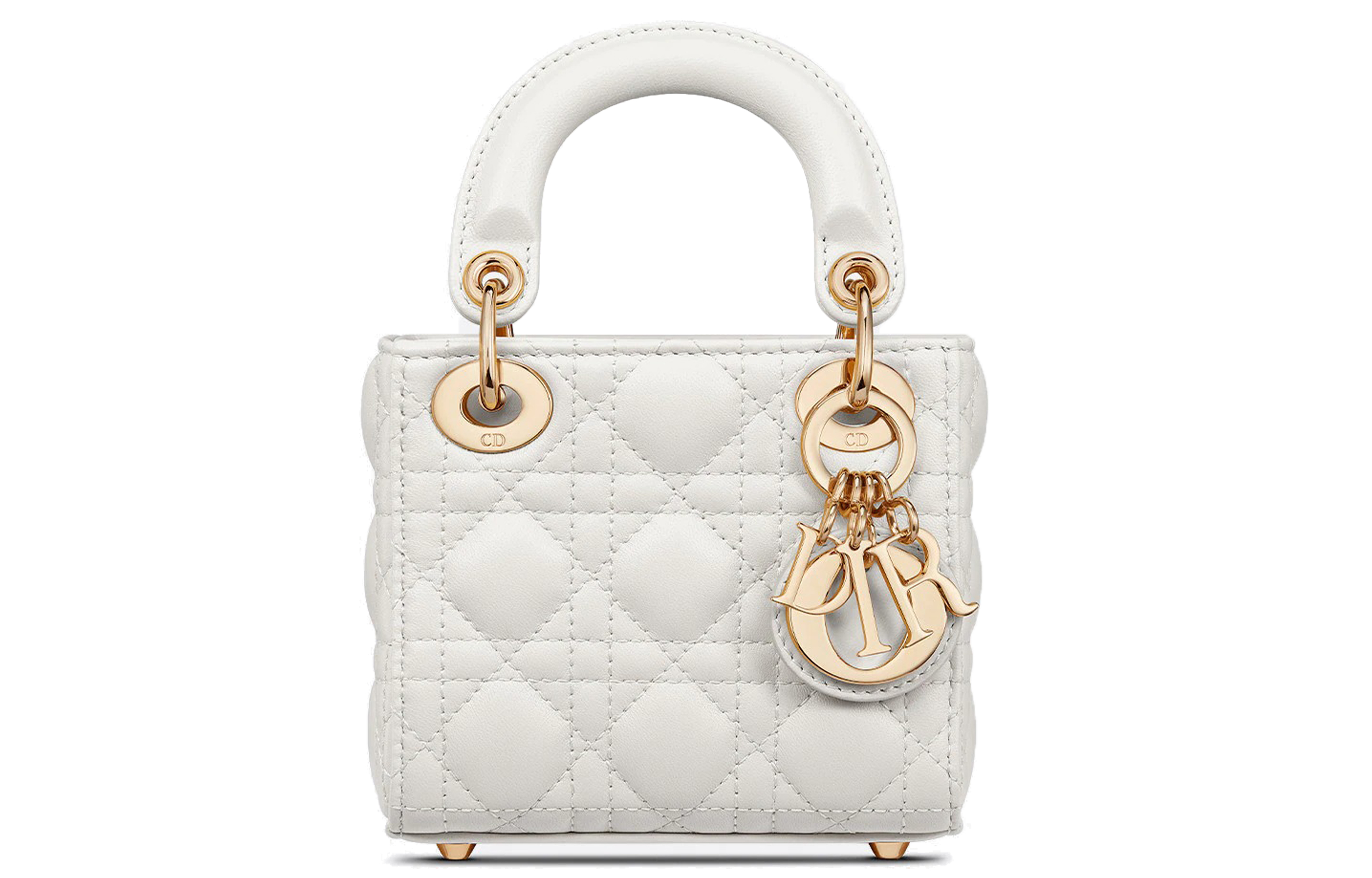 

Сумка Lady Dior из овчины Lady Dior, сумка на плечо, сумка через плечо, мини-сумка женская, молочно-белый/конфетный цвет