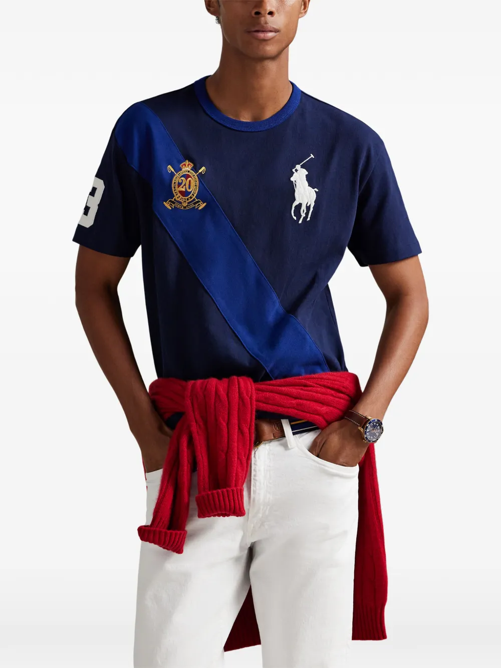 Футболка с графическим логотипом Polo Ralph Lauren, синий — фото 3