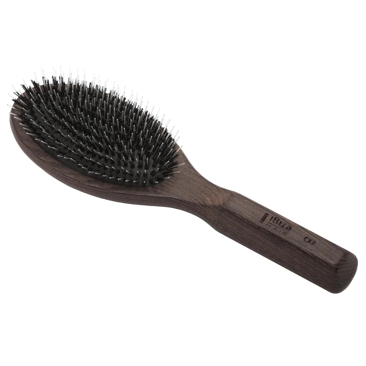 Профессиональные щетки для волос Ibiza Hair Professional CX Series: круглые, лопатообразные и овальные. CX7 - Овальная паддл-щетка смешанная с белым нейлоном, white