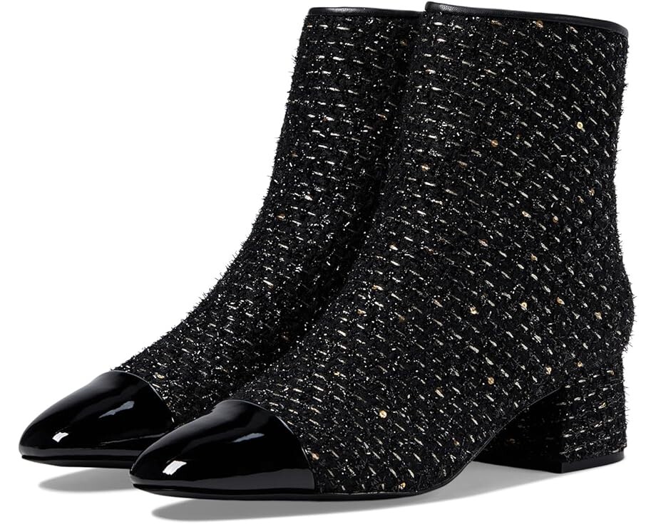 Ботинки женские Steve Madden Eiffel блестящие на каблуке, черный