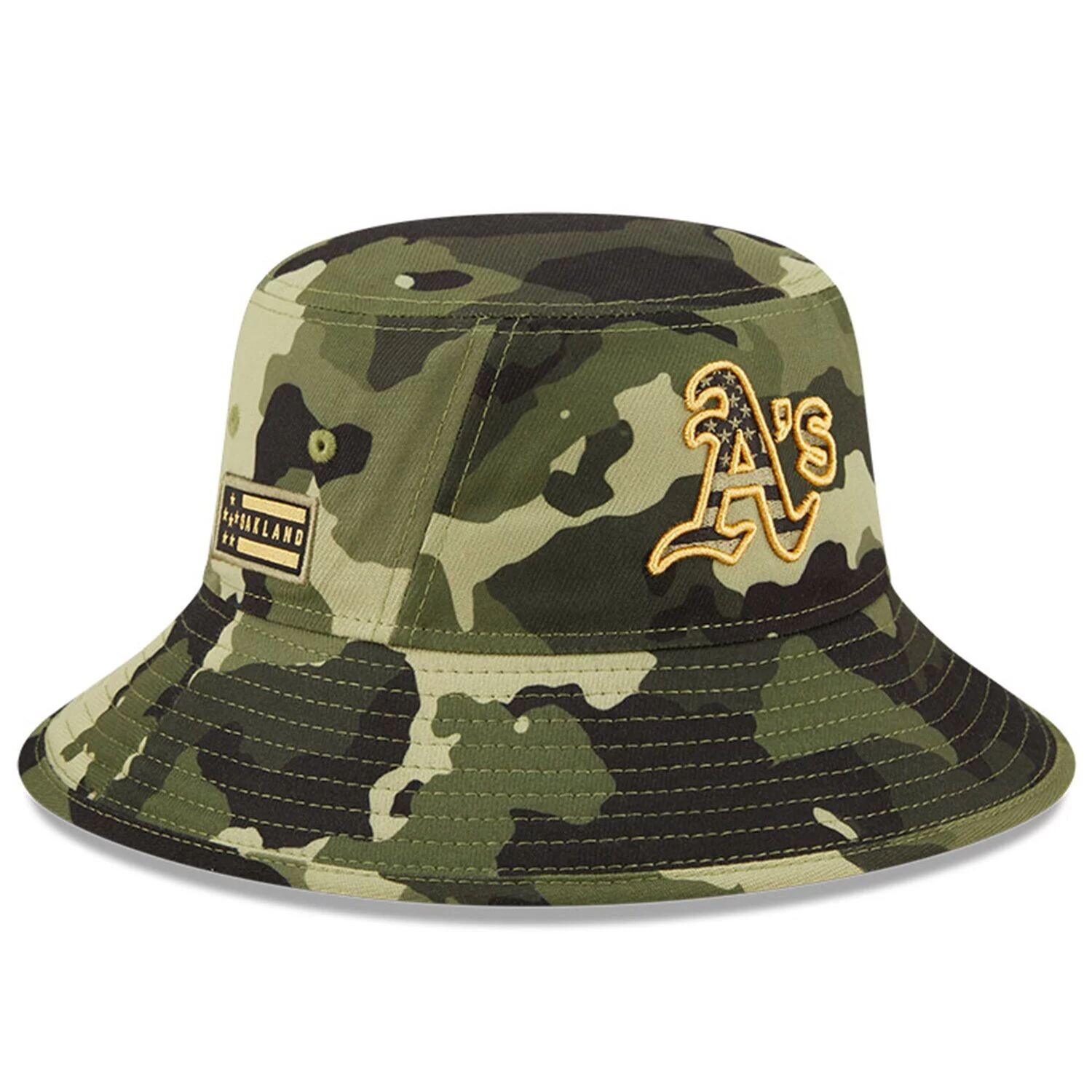 

Мужская камуфляжная панама New Era Oakland Athletics 2022, посвященная Дню вооруженных сил