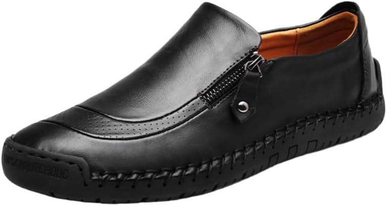 

Мужские большие удобные и мягкие повседневные кожаные туфли. Верх выполнен из гладкой кожи, дышащий, прочный и с хорошим сцеплением. Подходят для делового и официального стиля Clolinde, черный