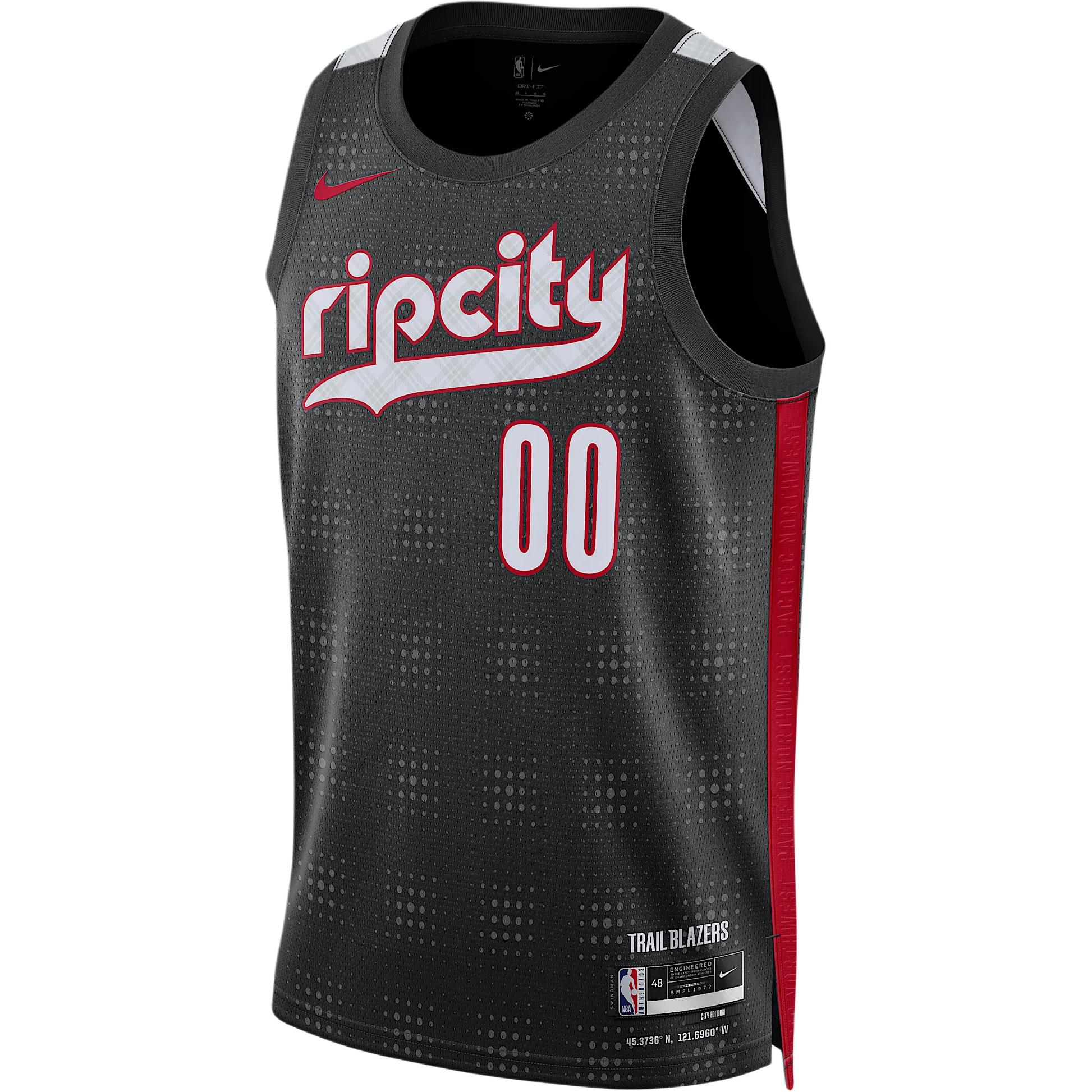 

Майка Portland Trail Blazers City Edition мужская Dri FIT NBA Swingman Nike, черный
