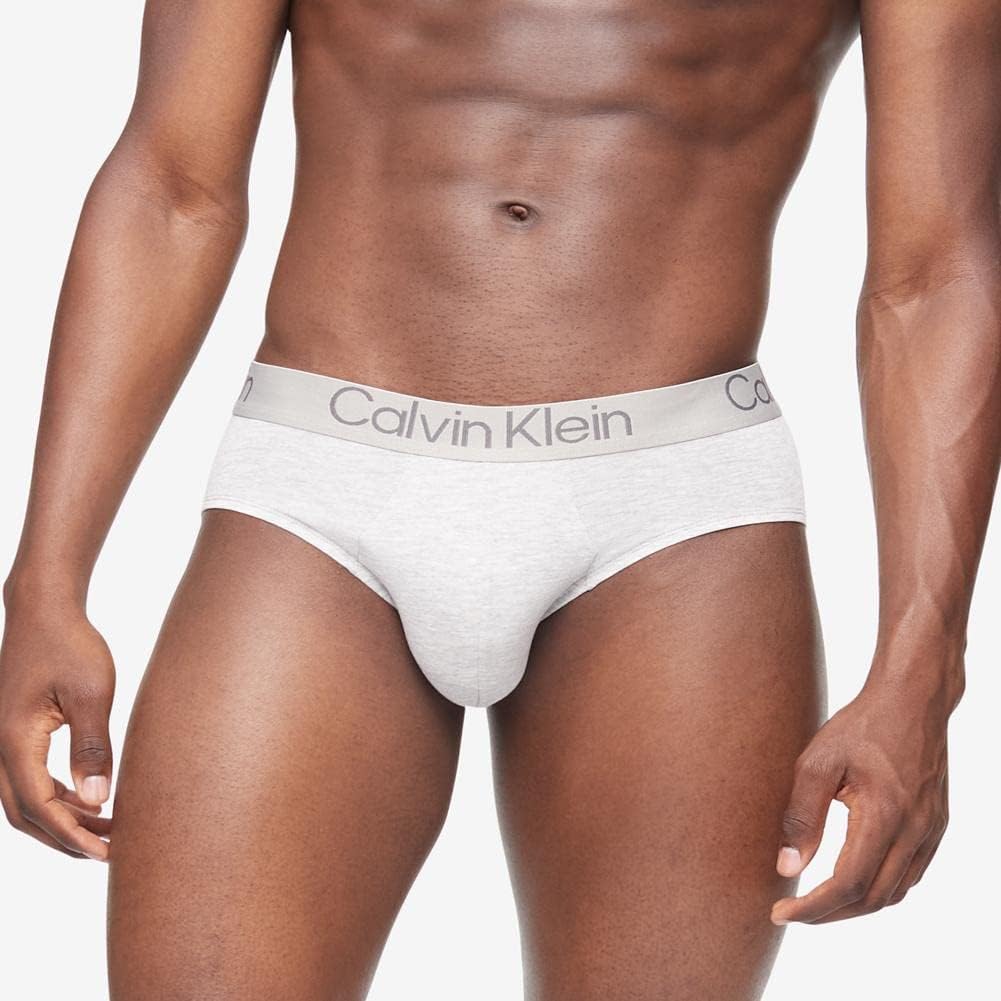 Мужские ультрамягкие современные модальные трусы-слипы Calvin Klein, 1 Black, 1 Blue Shadow, 1 Grey Heather — фото 2