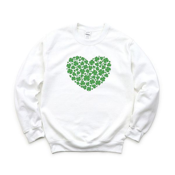 

Свитшот Shamrock с сердечком Simply Sage Market, White, Белый, Свитшот Shamrock с сердечком Simply Sage Market, White