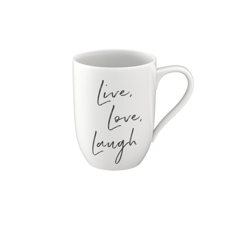 

Кружка с ручкой - Live, Love, Laugh 0,28 л Villeroy & Boch, белый черный