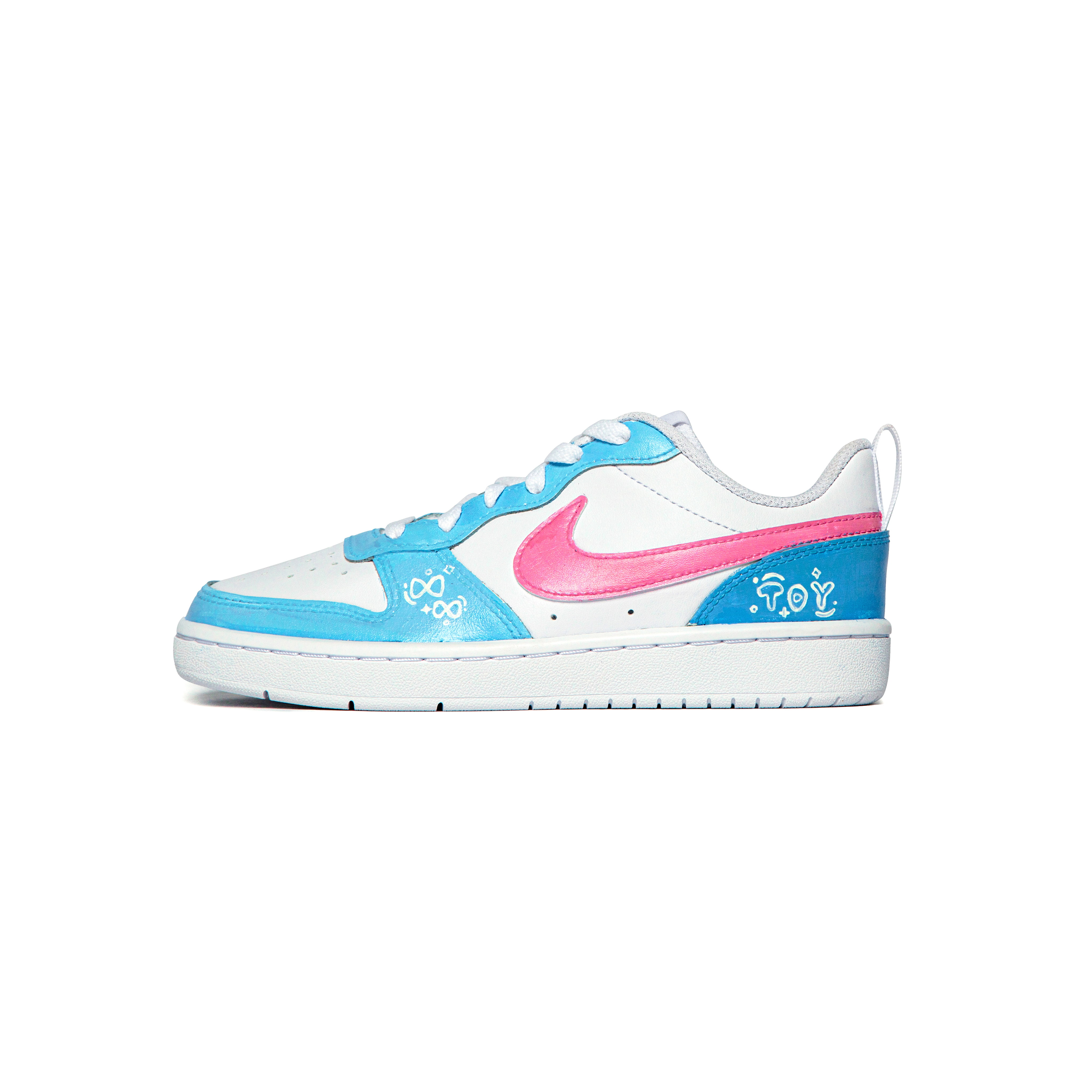 

Nike Кроссовки Court Borough Sea Salt Pink Low 2 с противоскользящей подошвой и амортизацией, низкие, повседневные, для детей и подростков