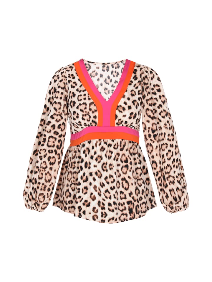 

Женская блузка коричневого цвета, разноцветная faina