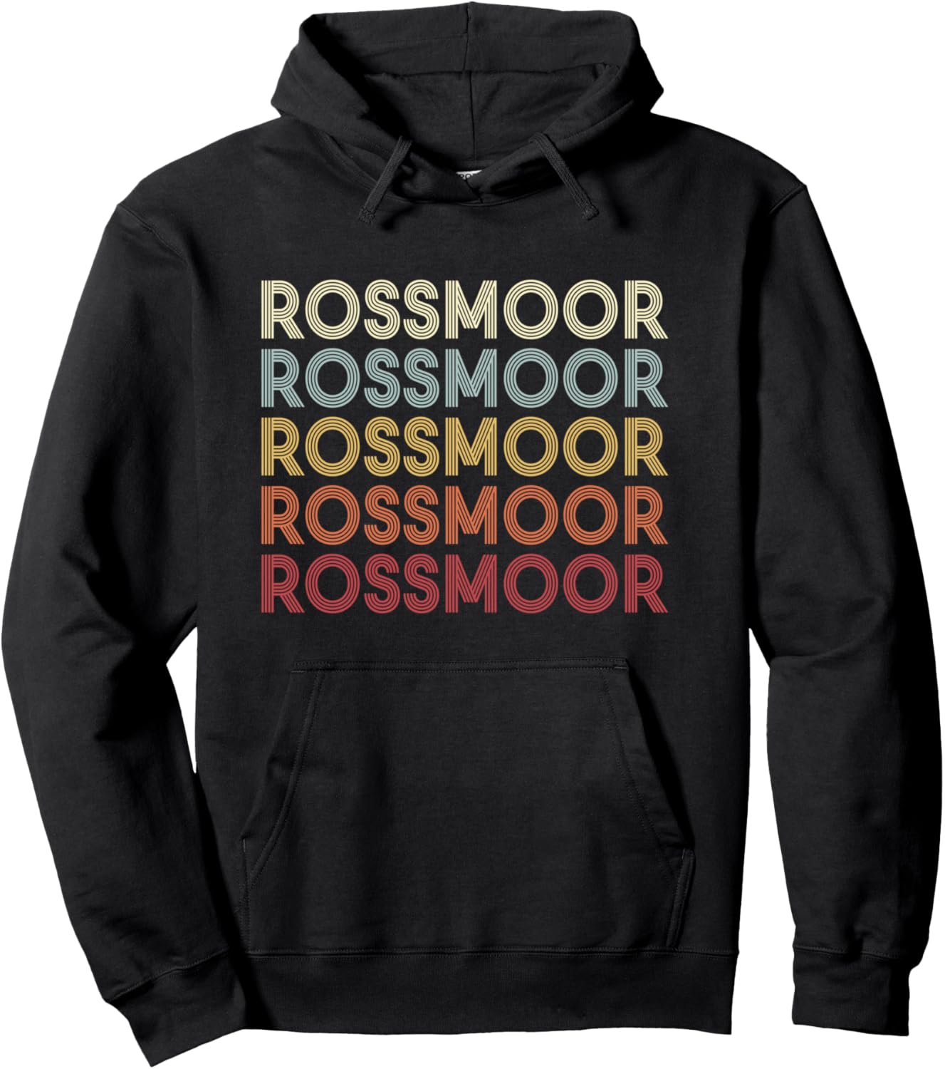 

Россмур, Калифорния, ретро-винтажная толстовка с надписью Rossmoor California Rossmoor Ca Retro Vintage, черный