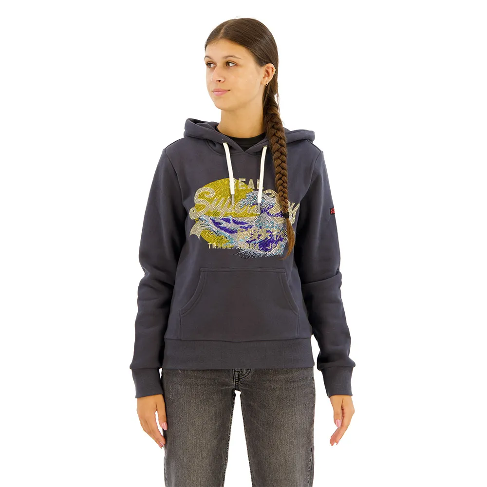 

Худи Superdry Tokyo Vl Graphic, серый