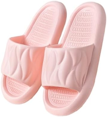 

Домашние тапочки BYDZKJ с нескользящей подошвой, мягкая толстая платформа, шлепанцы для женщин и мужчин, унисекс, массажные, для душа и ванной, для взрослых, пары, для дома и улицы, розовый