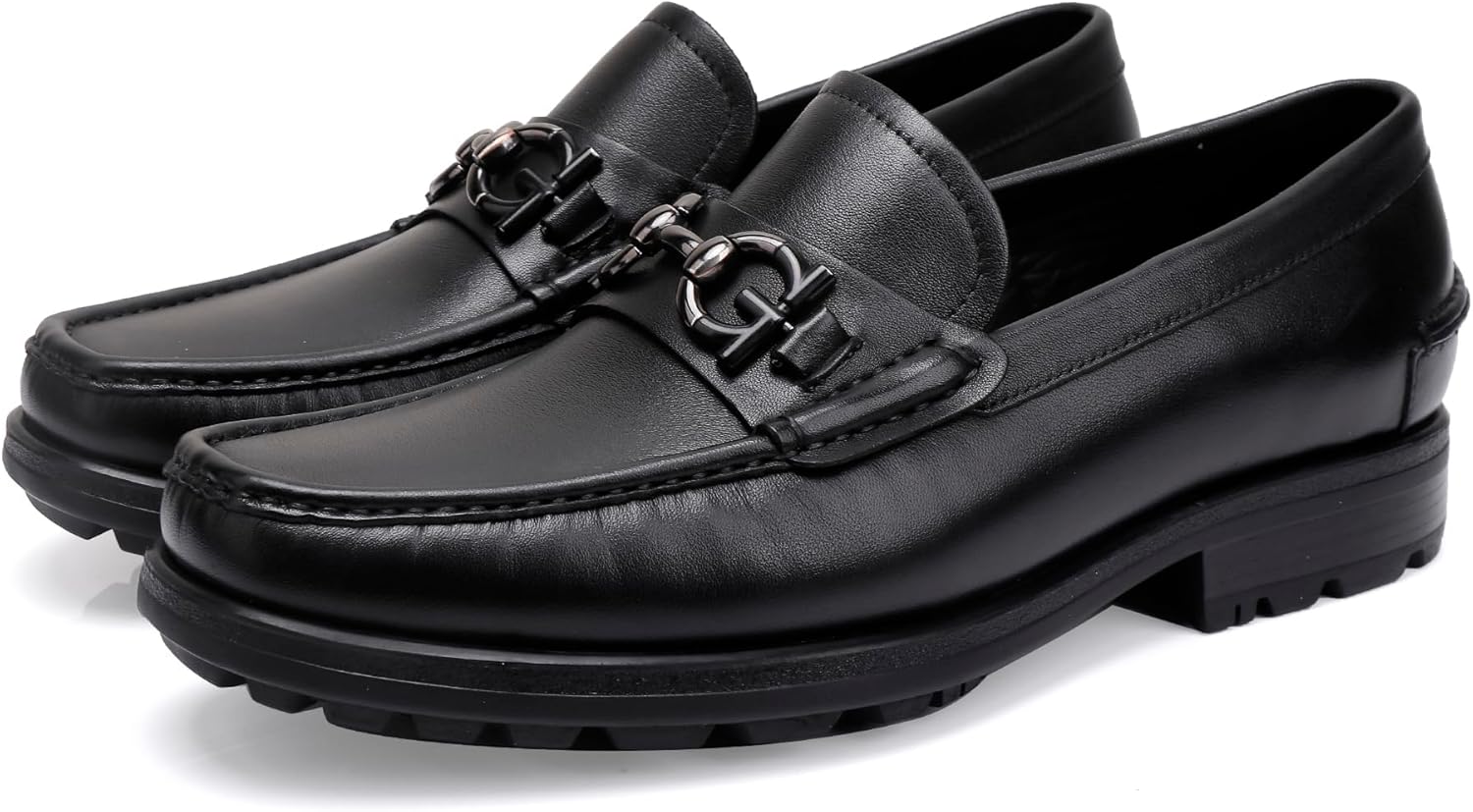 

Мужские кожаные слипоны с пенни, классические туфли на пряжке, удобные туфли без шнурков, повседневная обувь для вечеринок, мягкие слипоны для торжественных случаев, деловые и свадебные туфли Generic, черный