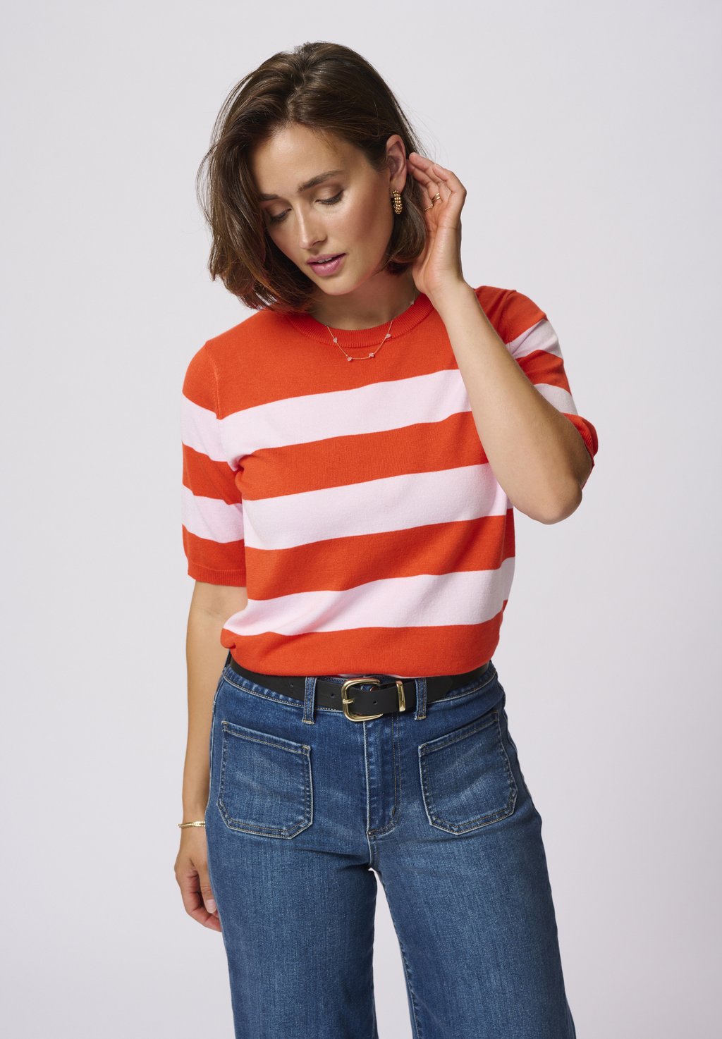 

Футболка с принтом KALIZZA STRIPED Kaffe, темно-красный