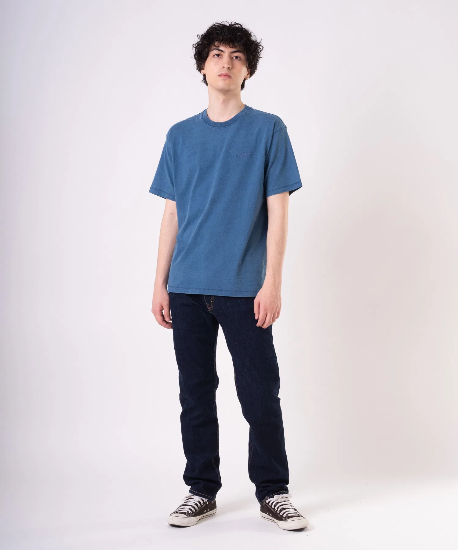 Джинсы Levi's 502™ зауженного кроя, темно-синие. — фото 4