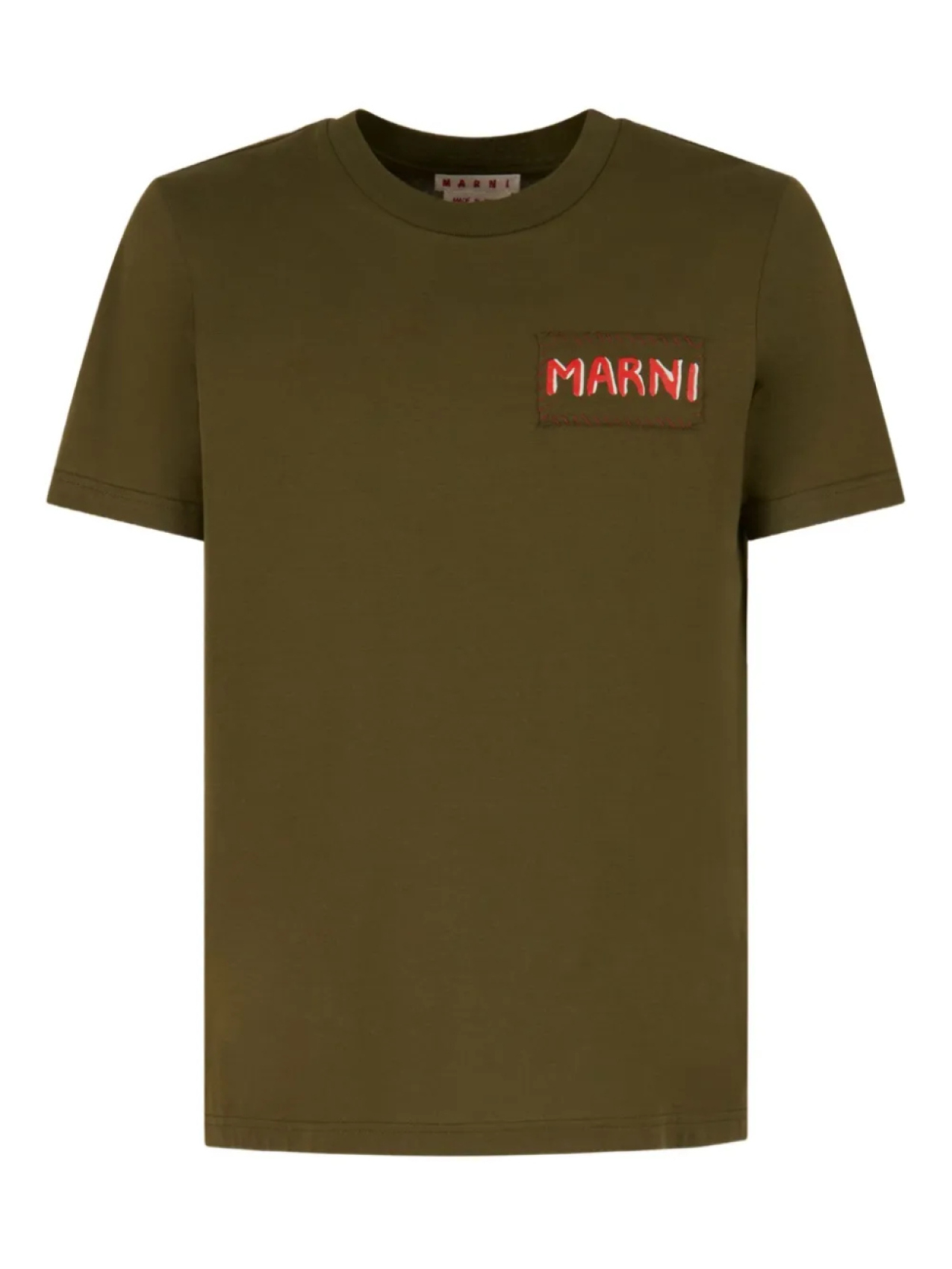 

Футболка с нашивкой-логотипом Marni, зеленый