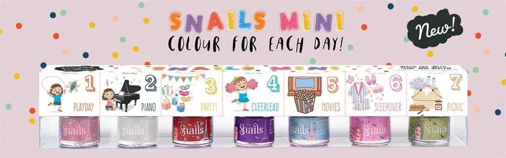 Детский подарочный набор лаков для ногтей Snails Mini Snails Safe Nails, Gift Set — фото 3
