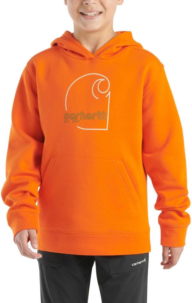 

Детская толстовка с длинными рукавами и принтом Carhartt CA6586 - для мальчиков, Orangeade