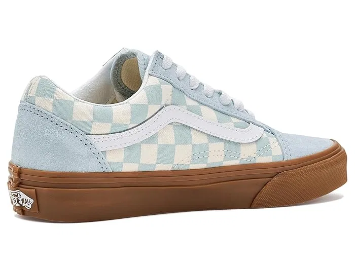 Кроссовки Old Skool Vans Kids, Gum Check Blue — фото 4