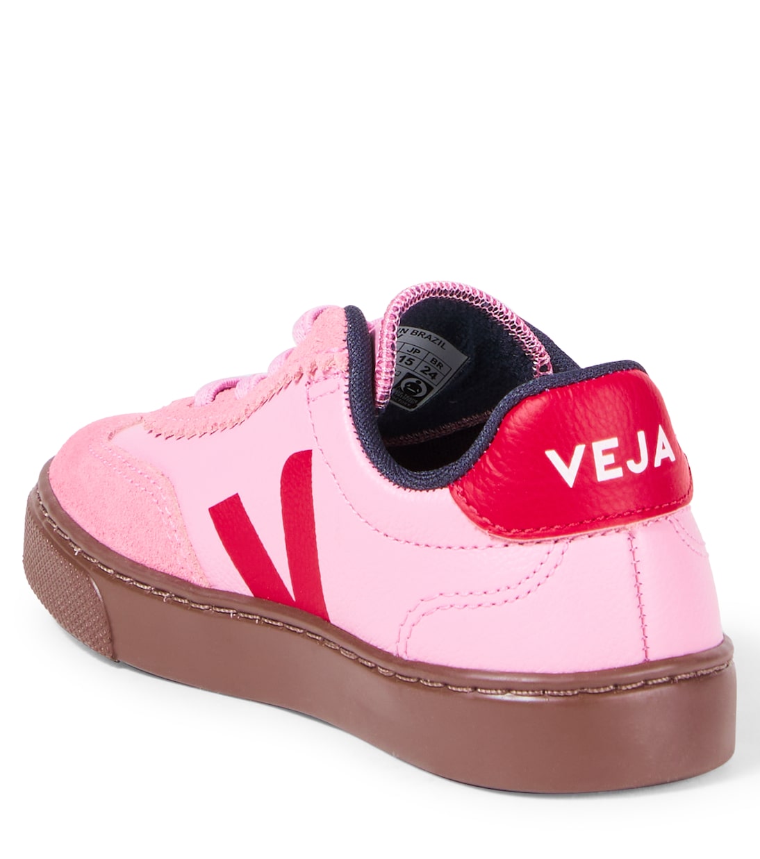 Кроссовки Volley из кожи с замшевой отделкой Veja Kids, Guimave_Pekin_Bark — фото 2