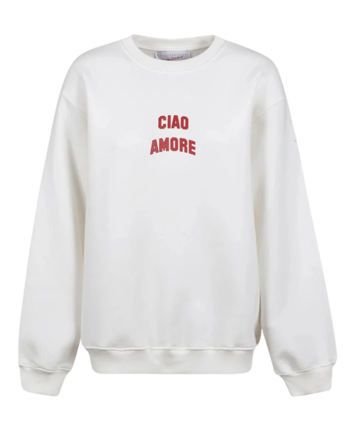 

Толстовка с вышитой надписью "ciao amore" Giada Benincasa, белый