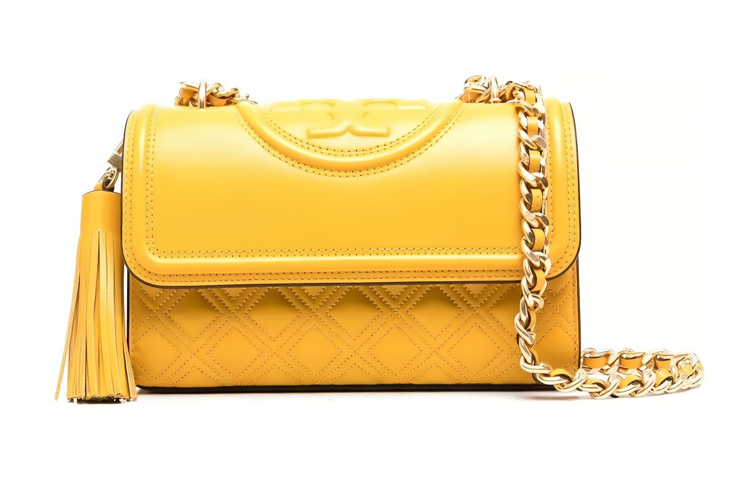 

TORY BURCH Сумка через плечо из овчины, женская, желтая, Trumpets