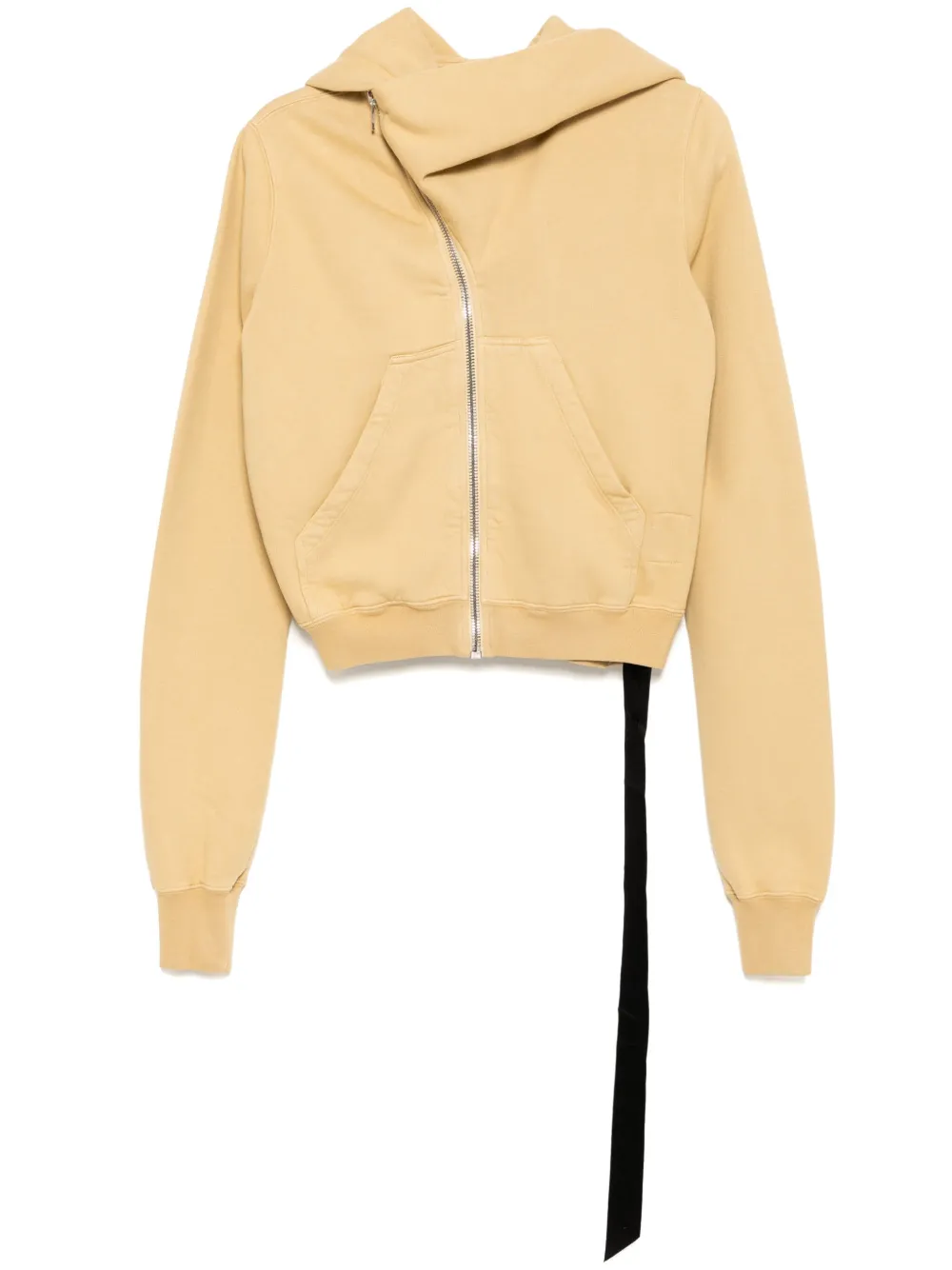 

Худи асимметричного кроя с молнией Rick Owens DRKSHDW, коричневый