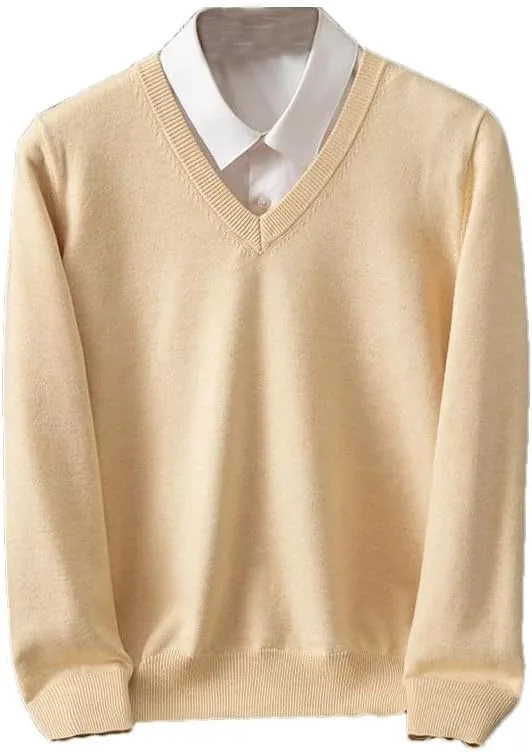 

Мужской свитер с длинным рукавом и V-образным вырезом