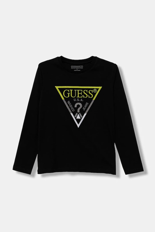 

Детская хлопковая водолазка Guess, черный
