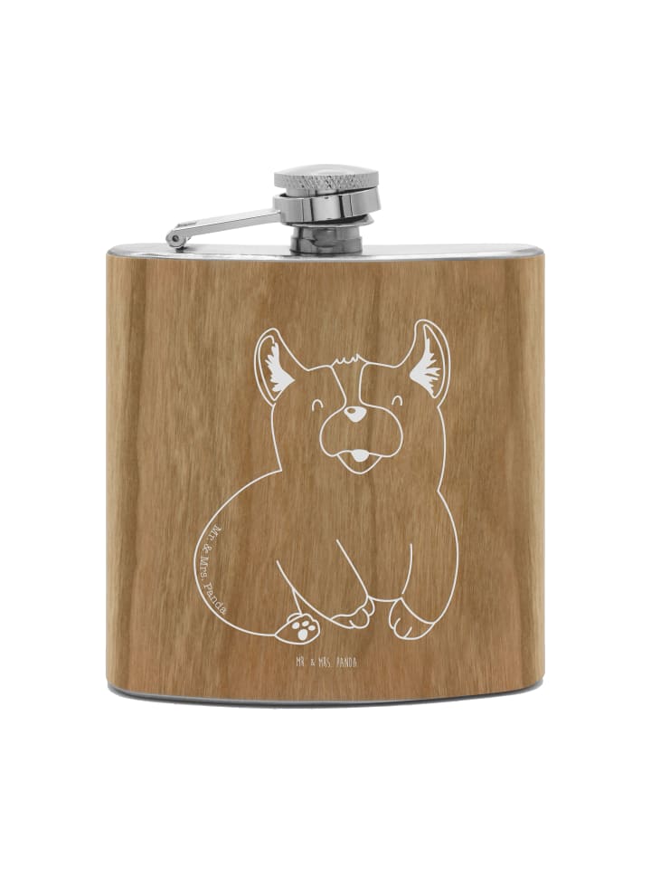 

Mr. & Mrs. Panda Фляжка Flachmann Aus Edelstahl Sternzeichen Wassermann... in Braun